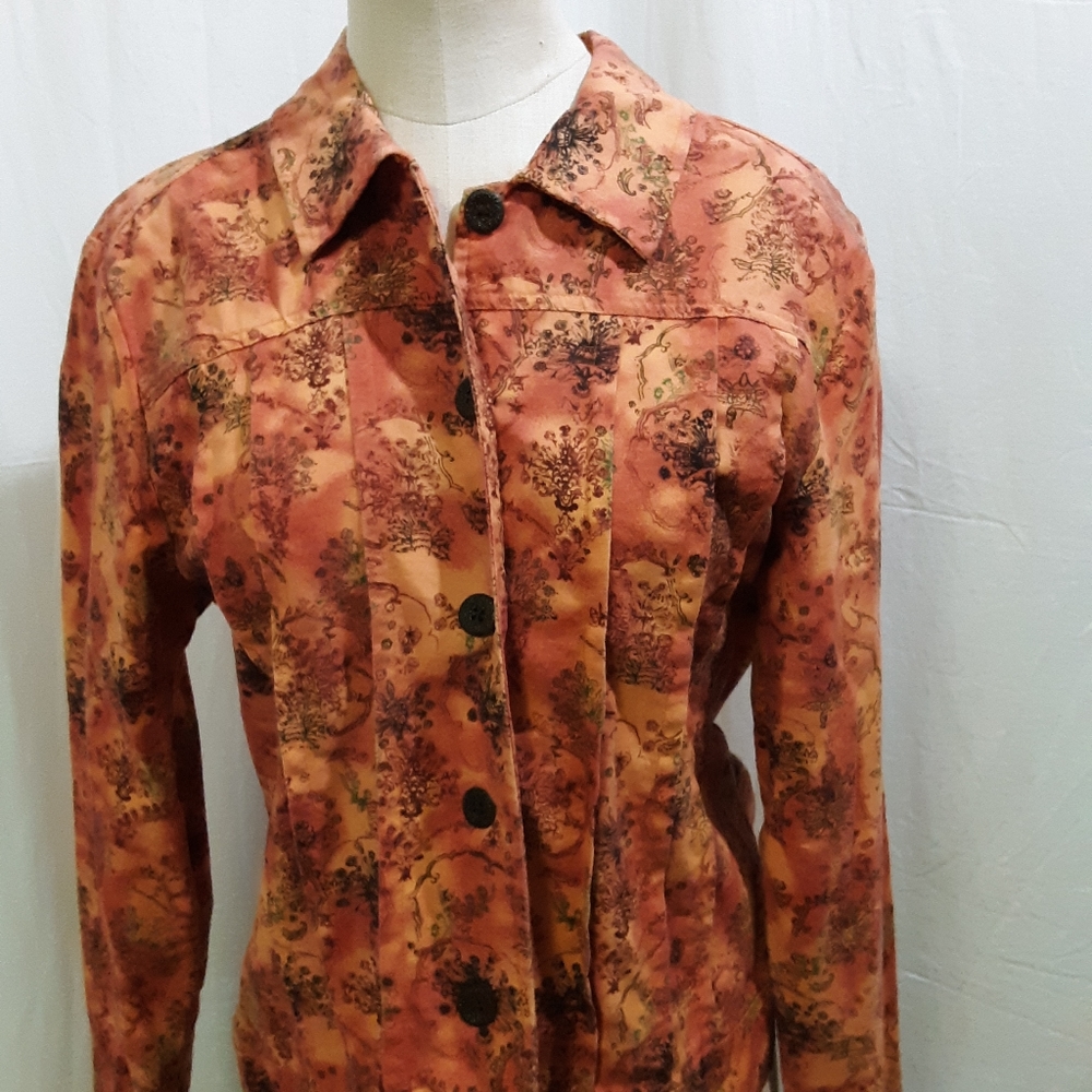 Christopher & Banks Orange Jacket SZ M